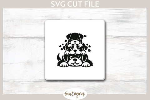 Dogs Pile v1 SVG Cut File SVG Sintegra 