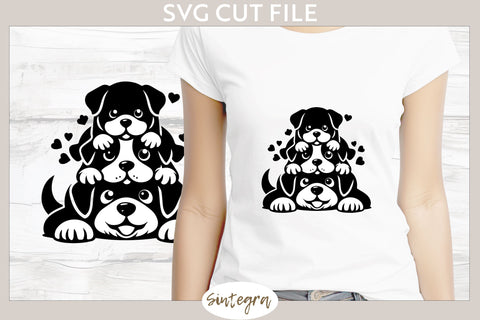 Dogs Pile v1 SVG Cut File SVG Sintegra 