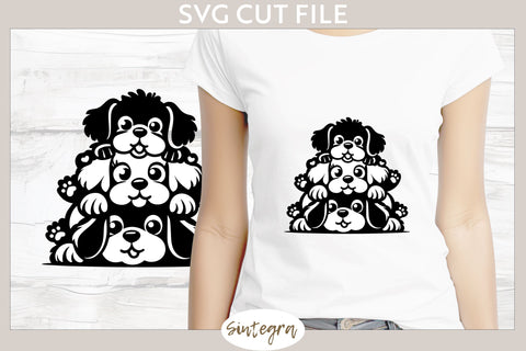 Dogs Pile v2 SVG Cut File SVG Sintegra 
