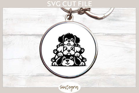 Dogs Pile v2 SVG Cut File SVG Sintegra 