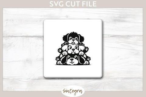Dogs Pile v2 SVG Cut File SVG Sintegra 