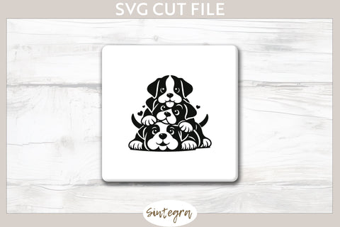 Dogs Pile v3 SVG Cut File SVG Sintegra 