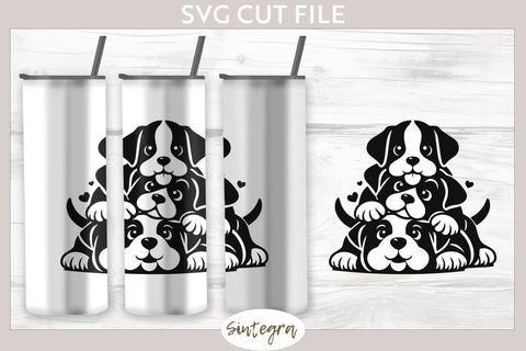 Dogs Pile v3 SVG Cut File SVG Sintegra 