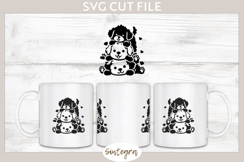 Dogs Pile v4 SVG Cut File SVG Sintegra 