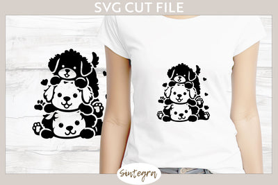 Dogs Pile v4 SVG Cut File SVG Sintegra 