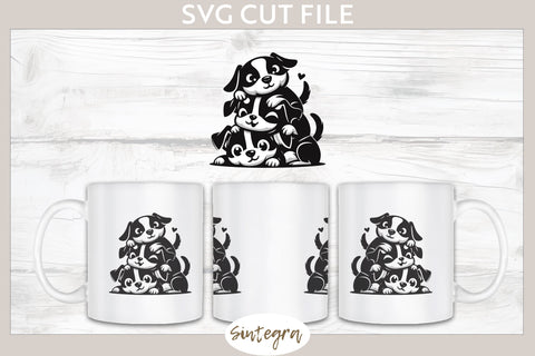 Dogs Pile v5 SVG Cut File SVG Sintegra 