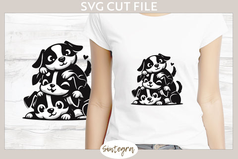 Dogs Pile v5 SVG Cut File SVG Sintegra 