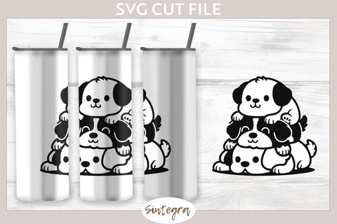 Dogs Pile v6 SVG Cut File SVG Sintegra 