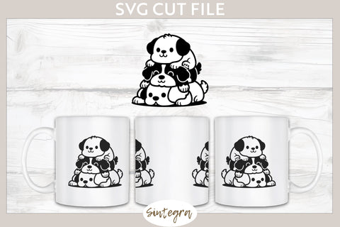 Dogs Pile v6 SVG Cut File SVG Sintegra 