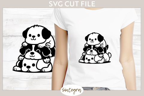 Dogs Pile v6 SVG Cut File SVG Sintegra 