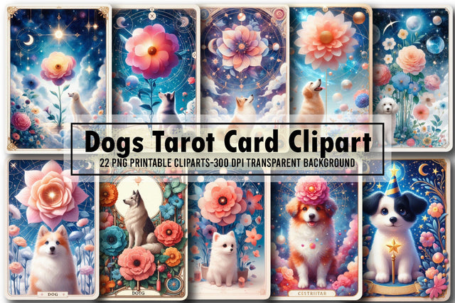 Dogs Tarot Card Sublimation Clipart Sublimation designartist 