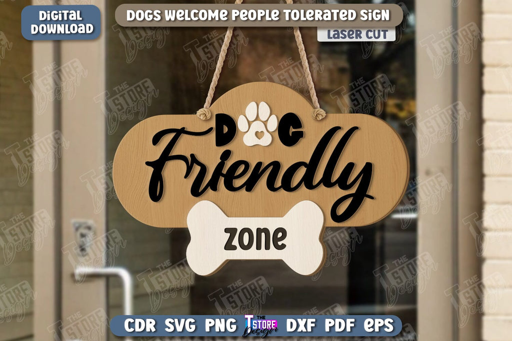 Dogs Welcome People Tolerated Sign | Door Sign | Welcome Sign | Pets ...