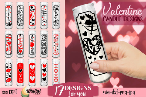 Dollar Tree Candle SVG Bundle. Valentine's Day SVG SVG Evgenyia Guschina 