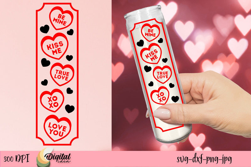 Dollar Tree Candle. Valentines Dollar Tree Candle SVG SVG Evgenyia Guschina 