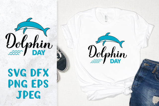 Dolphin Day SVG. Cute cartoon dolphin SVG LaBelezoka 