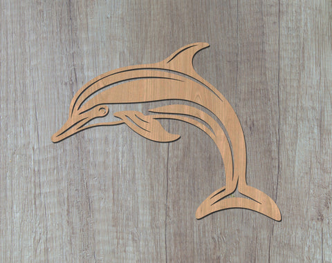 Dolphin Laser SVG Cut File, Dolphin Glowforge File, Dolphin DXF, Dolphin Wall Art SVG SVG HappyDesignStudio 