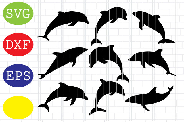 Dolphin Silhouette, Dolphin Clipart, Sea Animal Svg, Jpg, Eps, Dxf Files SVG DigitalSvgFiles 