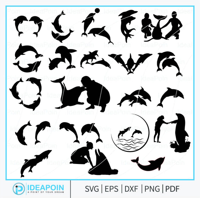 Dolphin silhouette, Dolphin svg, girls loves dolphins, Dolphin Clipart, dolphin vector, Dolphin bundle, girls dolphin, Black dolphin svg, Animal Lover Svg SVG Dinvect 