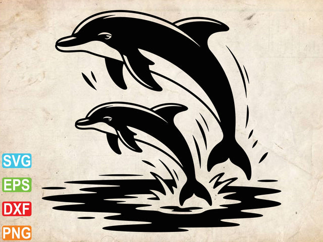Dolphin SVG, Dolphin Cricut, Jumping Dolphins SVG Creativeart88 