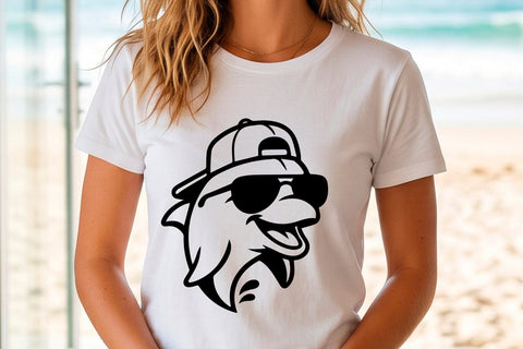 Dolphin Wearing Sunglasses SVG | PNG Sublimation SVG Sublimatiz Designs 