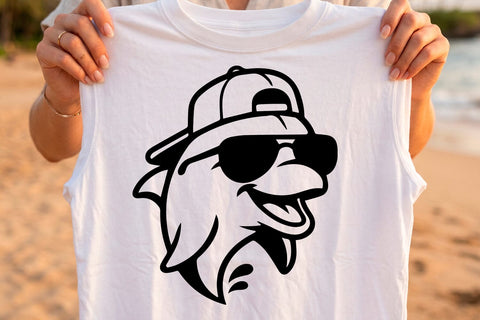 Dolphin Wearing Sunglasses SVG | PNG Sublimation SVG Sublimatiz Designs 