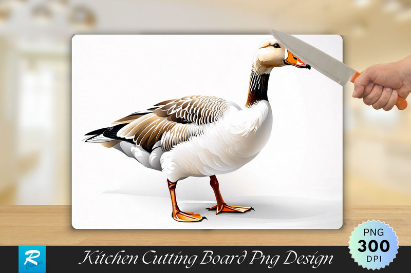 Domestic Goose with White Cutting Board Sublimation Regulrcrative 