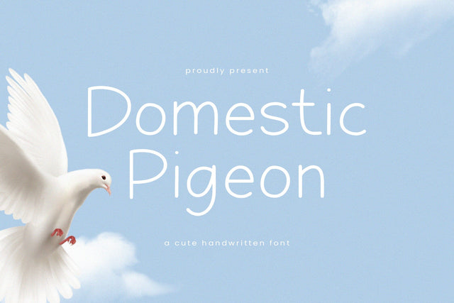 Domestic Pigeon - Cute Handwritten Font Font Timur type 