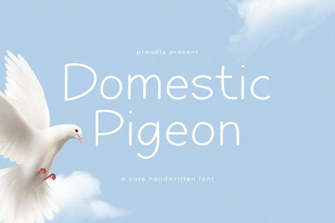 Domestic Pigeon - Cute Handwritten Font Font Timur type 