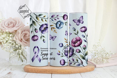 Domestic Violence Awareness Tumbler Wrap Sublimation sassyprint 