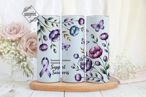 Domestic Violence Awareness Tumbler Wrap Sublimation sassyprint 