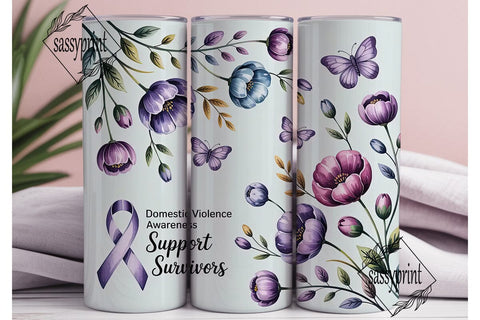 Domestic Violence Awareness Tumbler Wrap Sublimation sassyprint 