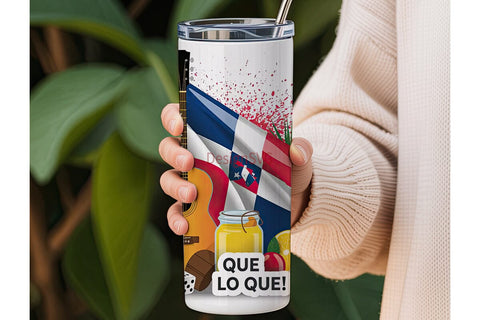 Dominican Fiesta 20oz Tumbler Wrap Sublimation DesignSVG 