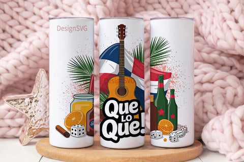 Dominican Fiesta 20oz Tumbler Wrap Sublimation DesignSVG 