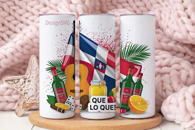 Dominican Fiesta 20oz Tumbler Wrap Sublimation DesignSVG 