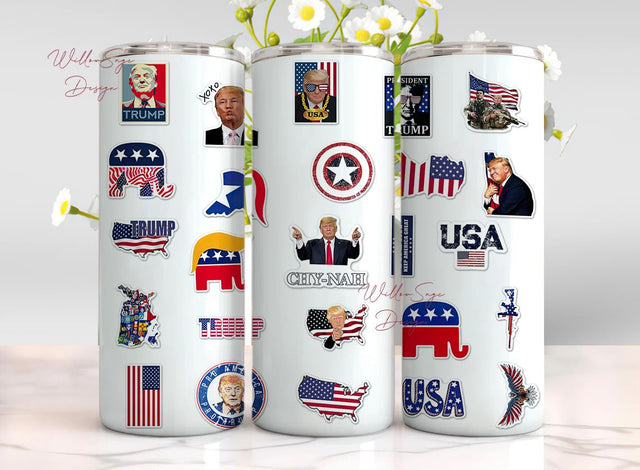 Donald Trump, Trump tumbler, political gifts, conservative merchandise, presidential tumbler Sublimation WillowSageDesign 