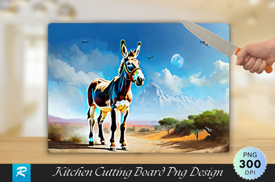 Donkey Background Cutting Board Sublimation Regulrcrative 