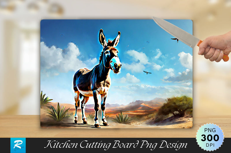 Donkey Background Cutting Board Sublimation Regulrcrative 