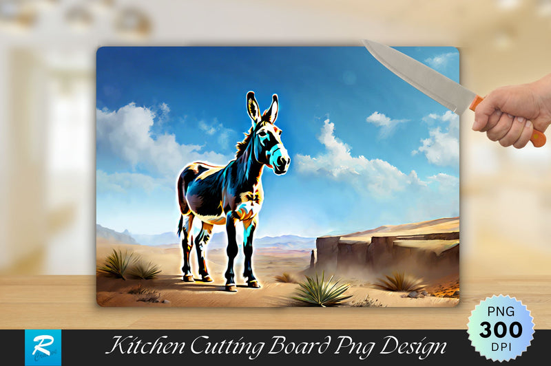 Donkey Background Cutting Board Sublimation Regulrcrative 