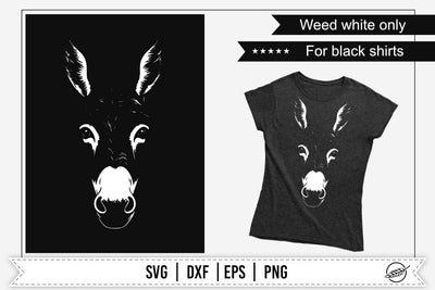 Donkey for black shirts/surfaces SVG Boertiek 