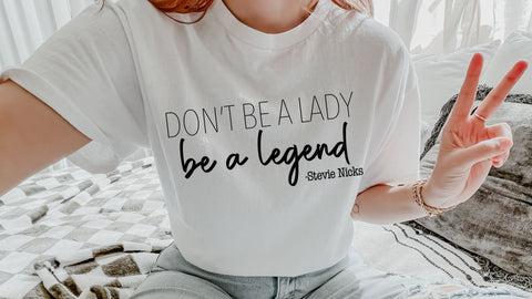 Don't Be A Lady Be A Legend SVG, Empowered Women SVG, Boss Babe Cut File SVG So Fontsy VIP Design Shop 