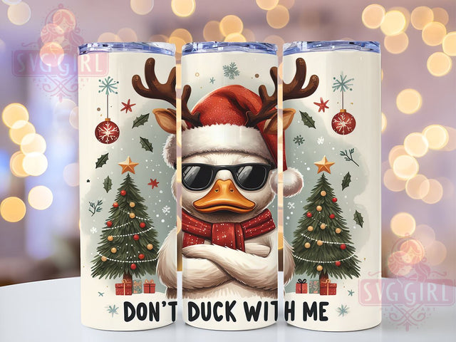 Don't Duck With Me Tumbler, Funny Duck Design, 20 oz Tumbler Wrap, Digital Download, Sublimation PNG, Quirky Gift, Duck Humor Decor, Cute Animal Tumbler Sublimation SvggirlplusArt 