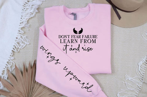 Don't fear failure learn from it and rise Sleeve SVG Design SVG Designangry 