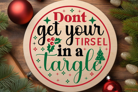 Dont get your tirsel in a targle SVG Angelina750 