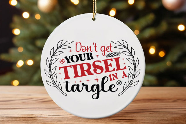 Dont get your tirsel in a targle SVG Angelina750 