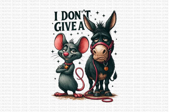 Don’t Give a Funny Donkey PNG SVG BillahCrafts 