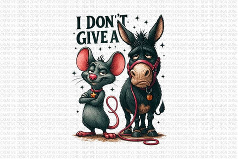 Don’t Give a Funny Donkey PNG SVG BillahCrafts 