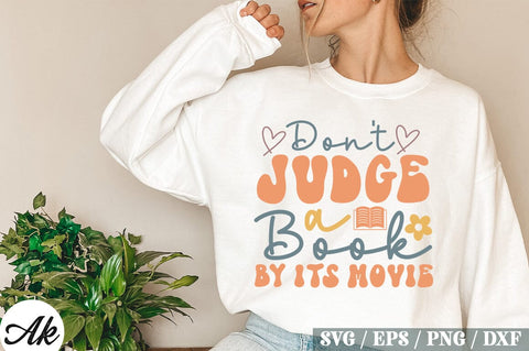 Don't Judge a Book by Its Movie Retro Design SVG akazaddesign 