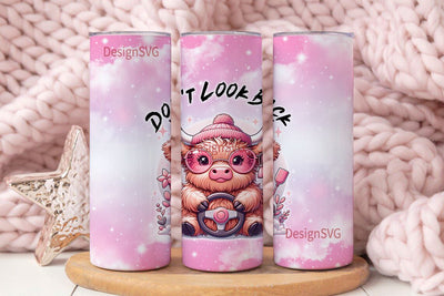 Don't Look Back 20 oz Skinny Tumbler Wrap Sublimation Design Digital Download PNG Sublimation DesignSVG 