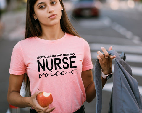 Don't Make Me Use My Nurse Voice Svg, Nurse Life Svg, Funny Nurse Svg, Nurse Christmas Svg, Nurse Valentine Svg, Svg Files for Cricut SVG DesignDestine 