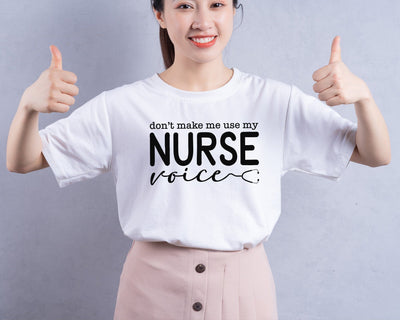 Don't Make Me Use My Nurse Voice Svg, Nurse Life Svg, Funny Nurse Svg, Nurse Christmas Svg, Nurse Valentine Svg, Svg Files for Cricut SVG DesignDestine 
